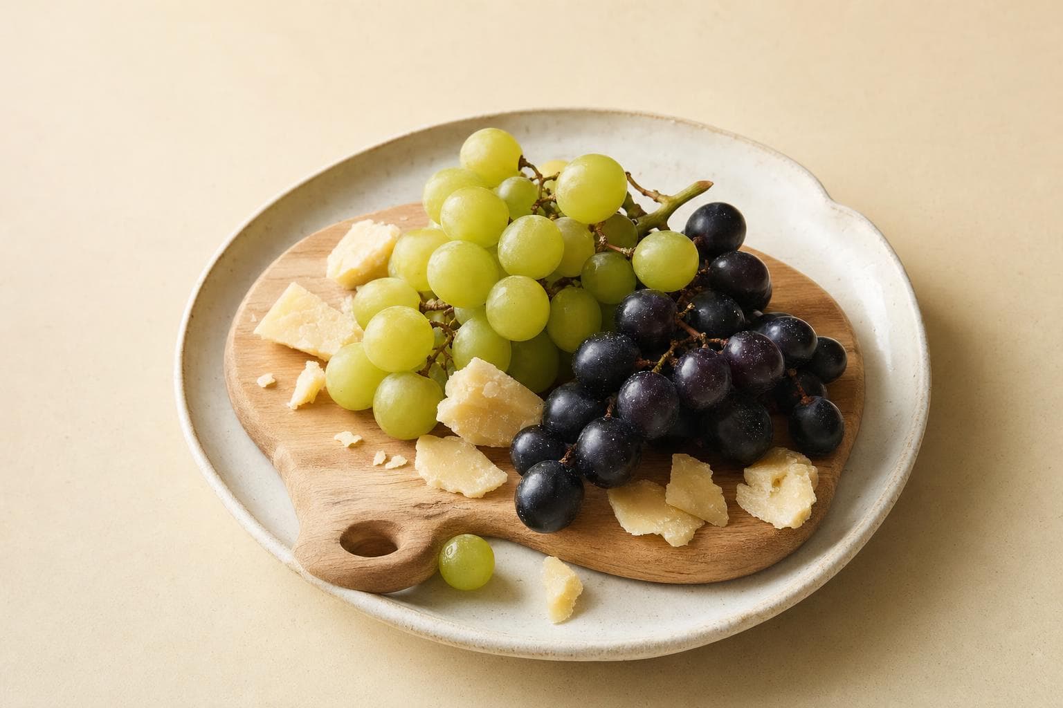 Uva e scaglie di parmigiano